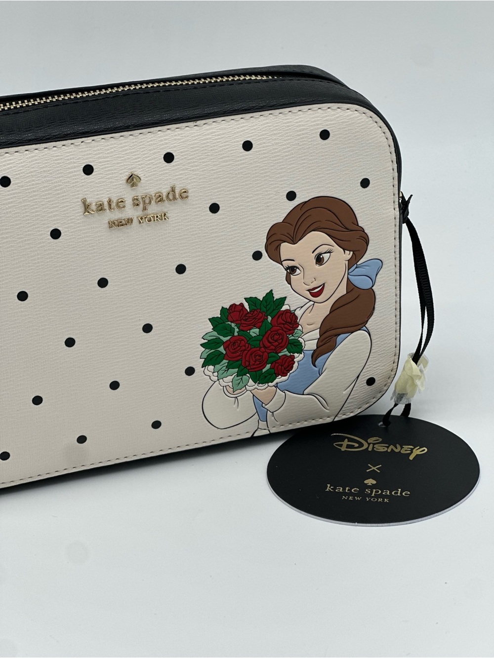 kate spade Cream and Black Belle Polka Dot Crossbody Bag
